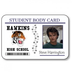 Stranger Things Student Body ID Card Steve Harrignton HALLOWEEN Costume Accessory